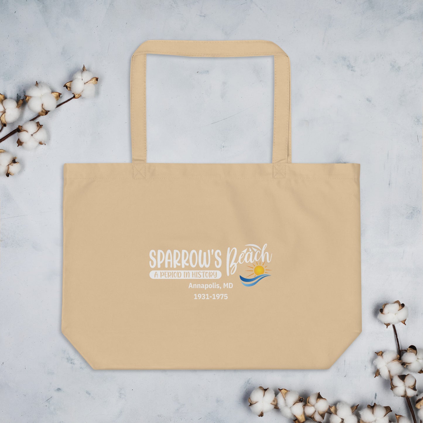 Large organic tote bag