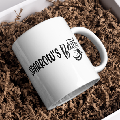 White glossy mug